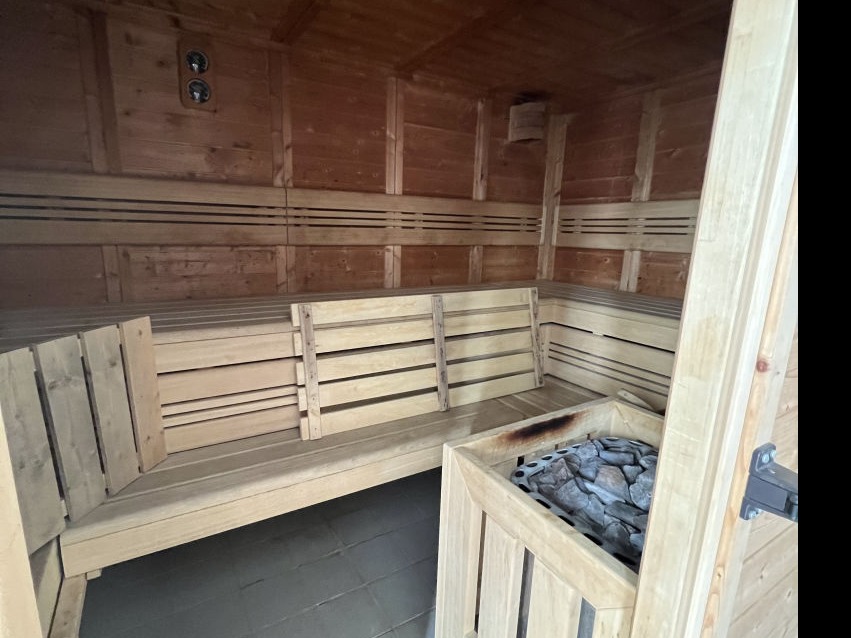 Blick in die Sauna